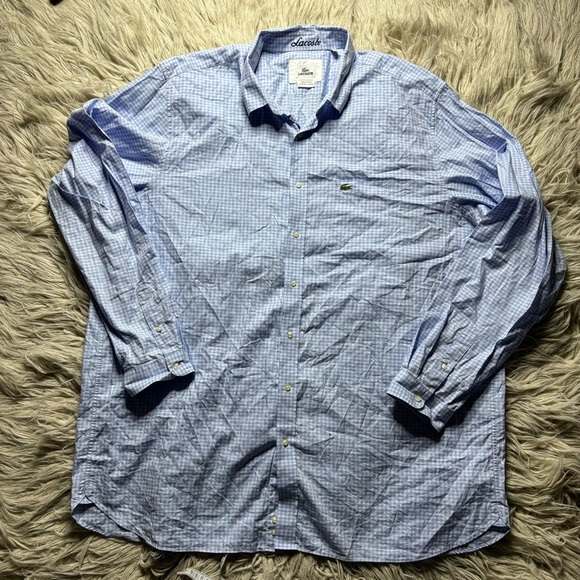 Lacoste Other - LACOSTE Dress Shirt Mens Check Button Up Long Sleeves